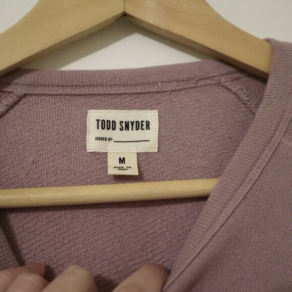 Todd Snyder Dusty Rose Raglan Terry Pullover Sweatshirt M Lounge Athleisure - Picture 3 of 6